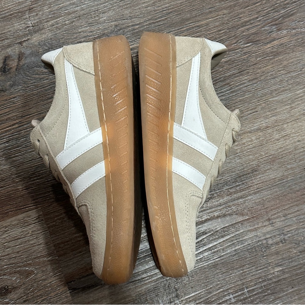 Gola Grand Slam Tan White Sneakers Suede Leather 6 - Picture 3 of 6